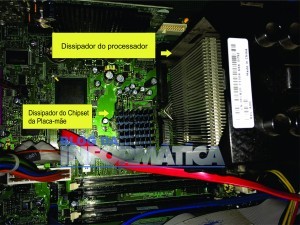 Dissipador do chipset e processador