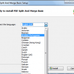 PDF Split - Escolha a linguagem