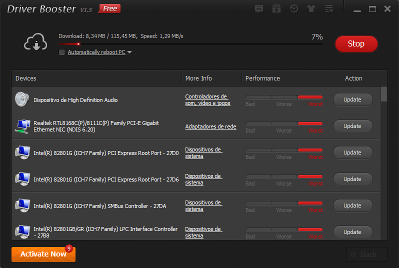 Download de drivers - Baixar drivers para PC 9 Driver Booster - Download e instalar o driver