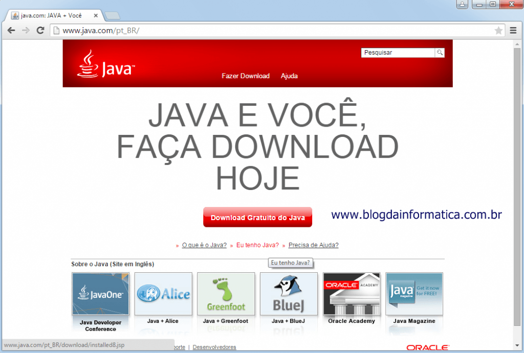 Google Chrome - Plugin Java - Verificação do plug-in