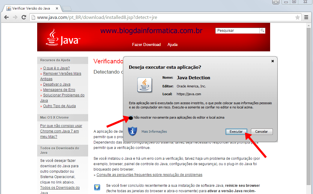 Google Chrome 42 não usa plug-in Java