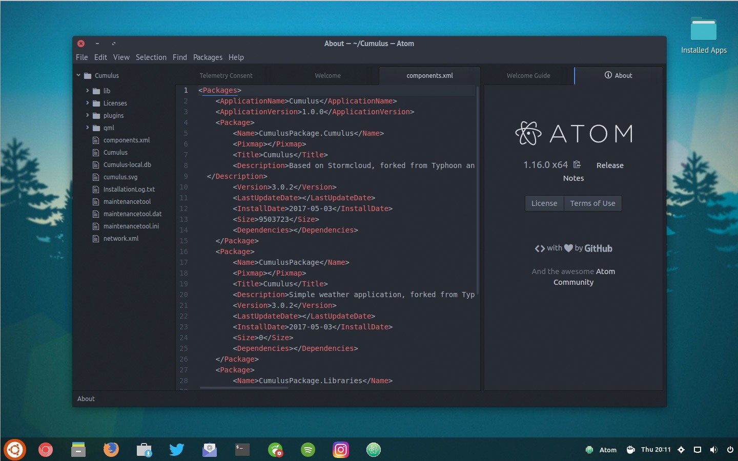 Atom editor de texto