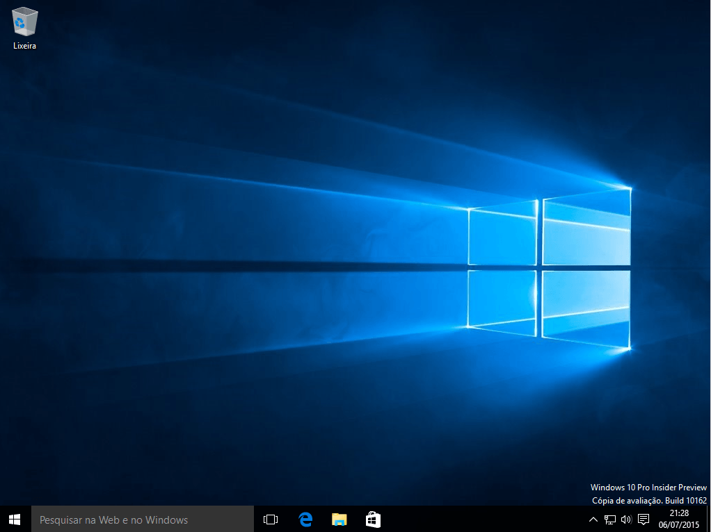 Windows 10 - Tela inicial