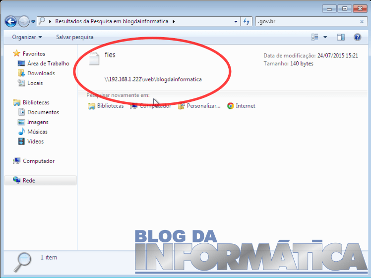 Pesquisar palavras dentro de um diretório inteiro 2 Resultado da pesquisa de parte de texto dentro de arquivo no Windows