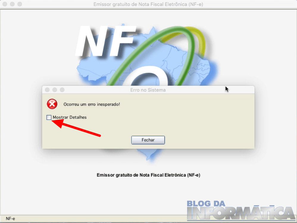 Emissor NFe MAC - Erro inesperado