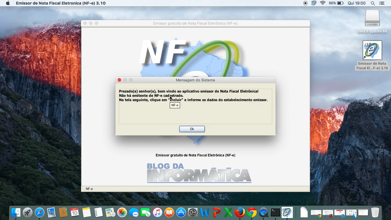 Emissor NFe funcionando no MAC