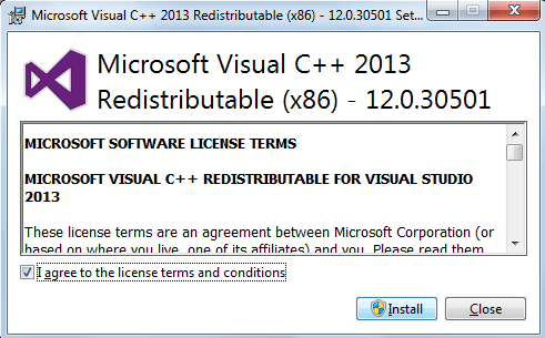 Erro ao iniciar - Core.exe - Faltando MSVCP120.DLL 1 Pacote de redistribuição do Microsoft C++