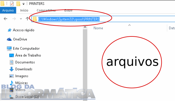 Limpar aquivos desnecessários da impressora