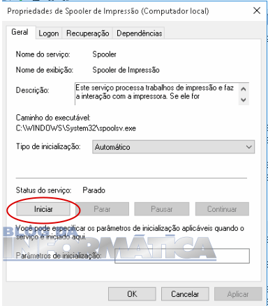 Não consigo remover minha impressora no Windows 8 Iniciar serviço de spooler