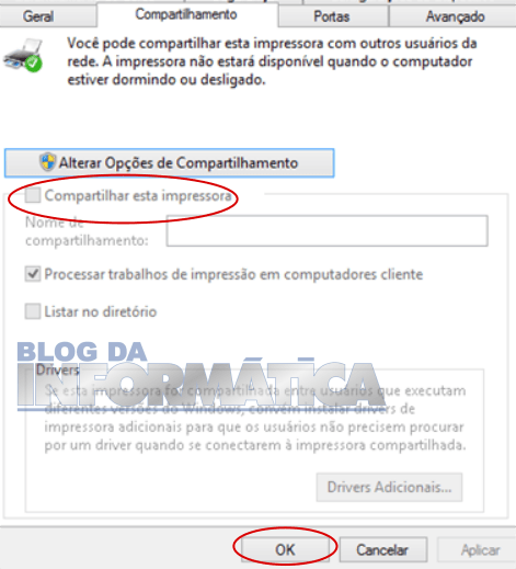 Não consigo remover minha impressora no Windows 2 Compartilhamento de impressora