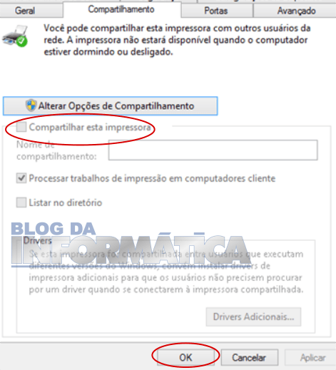 Compartilhamento de impressora