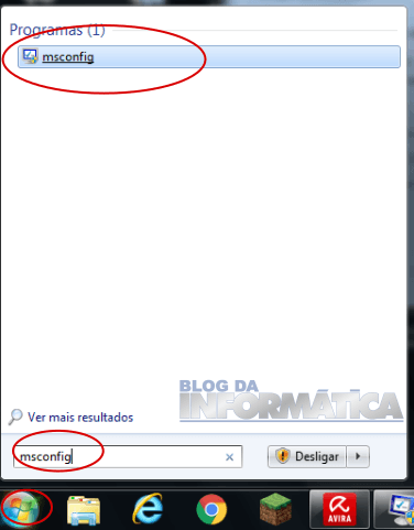 Iniciar Windows 7, 8 ou 10 em modo seguro 1 Windows 7 - msconfig.exe