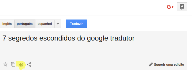 Google Tradutor - Ouvir traducao