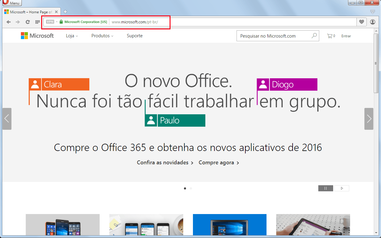 Opera Developer - Navegacao sem VPN