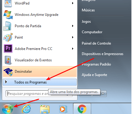 Sicalc web e incompatibilidades de Windows 7, 8 e 10 3 Sicalc - Localizar em Todos os Programas