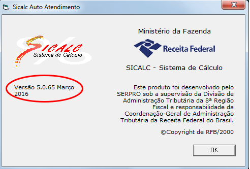 Sicalc web e incompatibilidades de Windows 7, 8 e 10 2 Sicalc - Versão atualizada