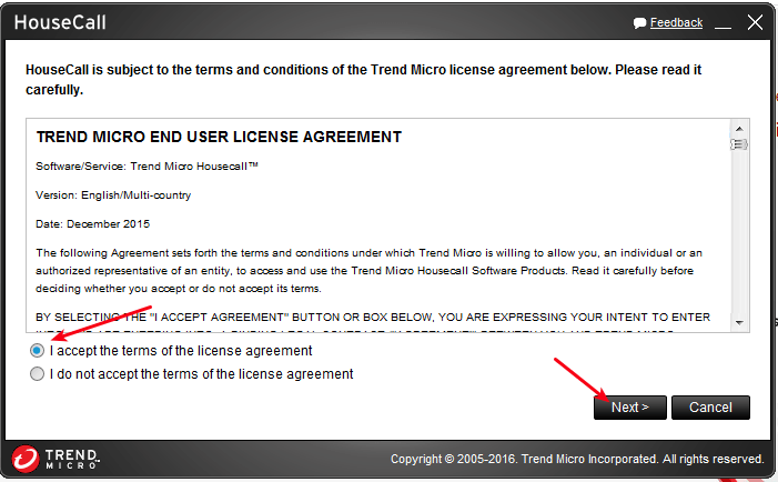 Limpando seu PC com antivírus online gratuitos 4 Licença do Housecall