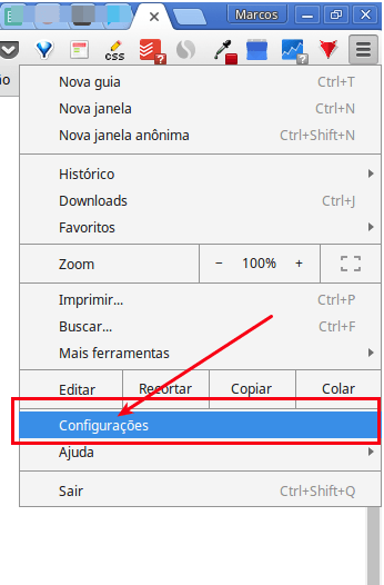 Chrome - Configurações