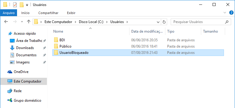 Como resetar senha perdida do Windows 10 8 Pasta de usuários