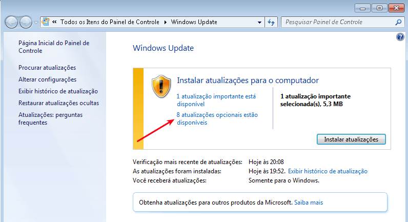 Consertar o Erro 9C48 do Windows Update 5 Windows Update - Erro 9c48