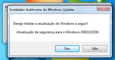 Instalando o KB3110329 manualmente