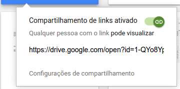 Google Drive - Link Compartilhado