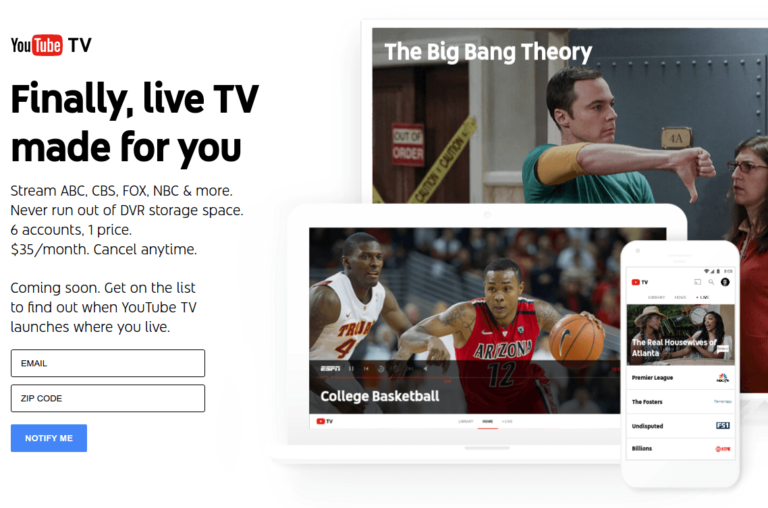 Pré lançamento da Youtube TV