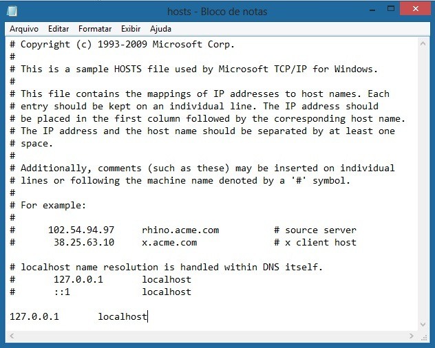 Windosws - Arquivo hosts
