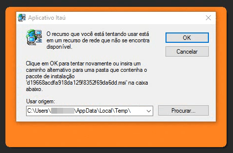 Erro no Aplicativo Itaú - Instalar ou atualizar