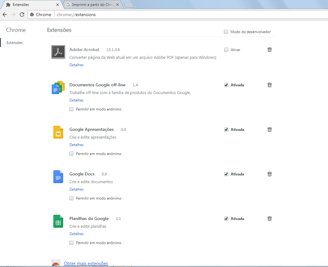 Chrome 59 - Novidades, configurações e funcionamento 11 Chrome 59 - URL de extensões