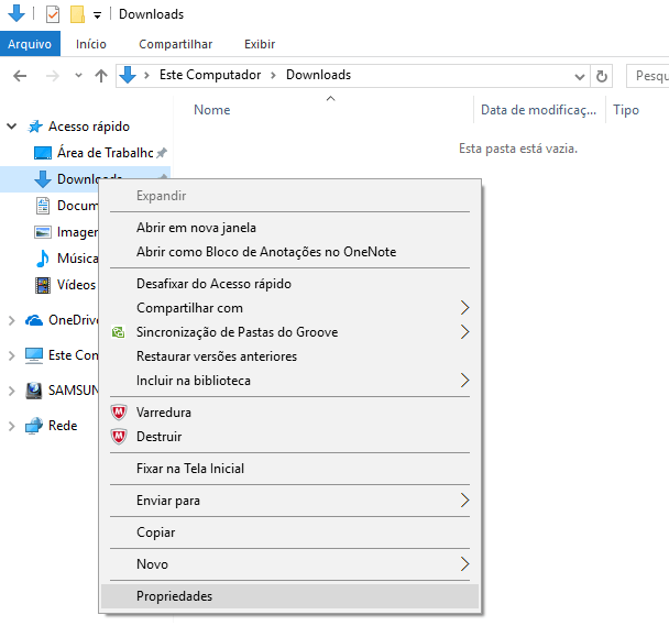 Como mudar a localização da pasta do usuário no Windows 10 16 Mover manualmente a localização de uma pasta do perfil