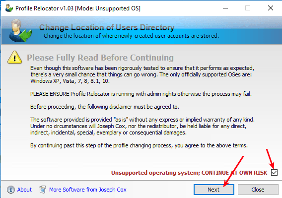 Como mudar a localização da pasta do usuário no Windows 10 1 Profile Relocator