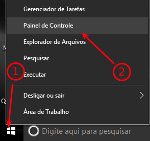 Acesso ao Painel de Controle no Windows 10