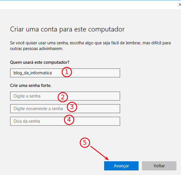 Como mudar a localização da pasta do usuário no Windows 10 12 Interface Windows 10 - Dados de uma conta local