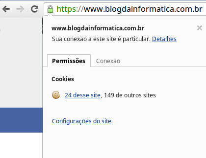 Mensagem 'Sua conexão não é particular' 1 Site com https - Blogdainformática