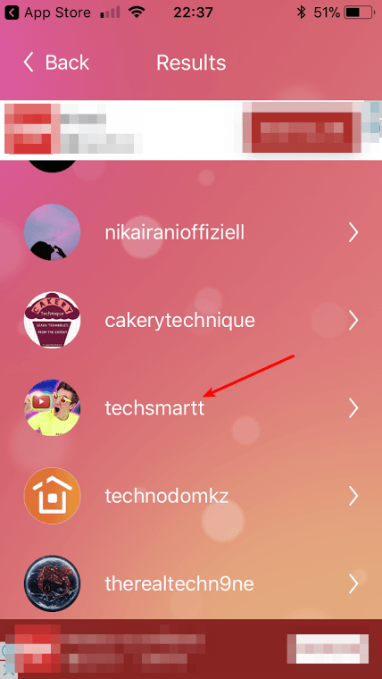 Como baixar Vídeos do Insta Stories no iPhone 3 Selecione o usuário