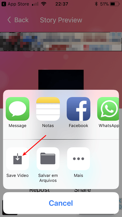 Salvar Stories no iPhone