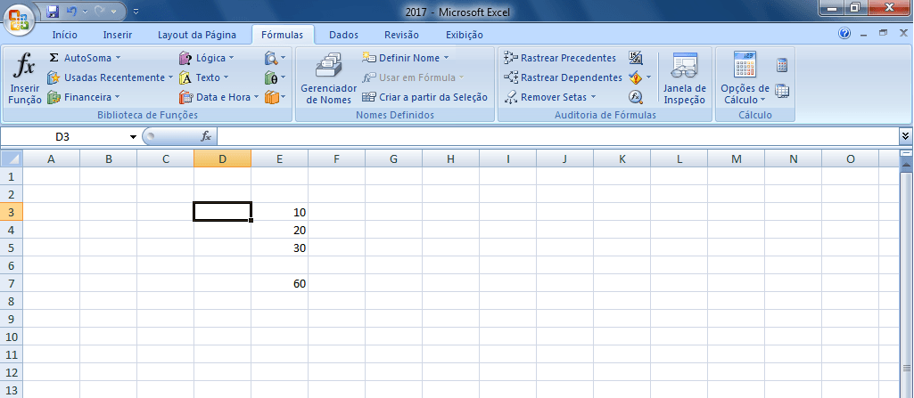 Função Soma do Excel não calcula automaticamente 1 Excel - Fórmula soma não funciona