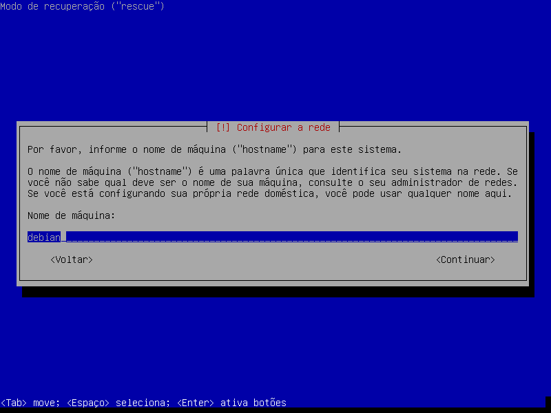 Corrigir sistema de arquivos inconsistente no Linux 4 Nome do computador