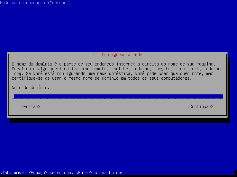 Corrigir sistema de arquivos inconsistente no Linux 5 Nome do domínio