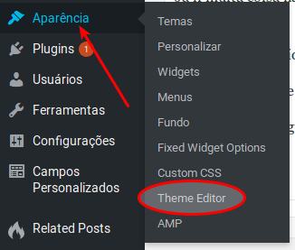 Erro ao editar tema no WordPress 4.9 4 Theme Editor Dashboard