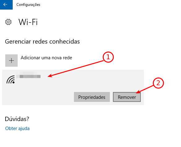 Windows 10 - Remover rede sem fio conhecida