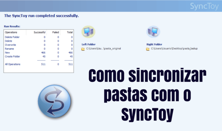 Backup simples e rápido com SyncToy 2