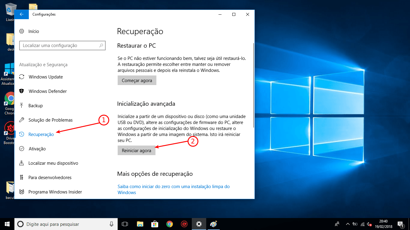 3 maneiras de reiniciar o Windows 10 em Modo de Segurança 9 Entrar em modo de recuperação