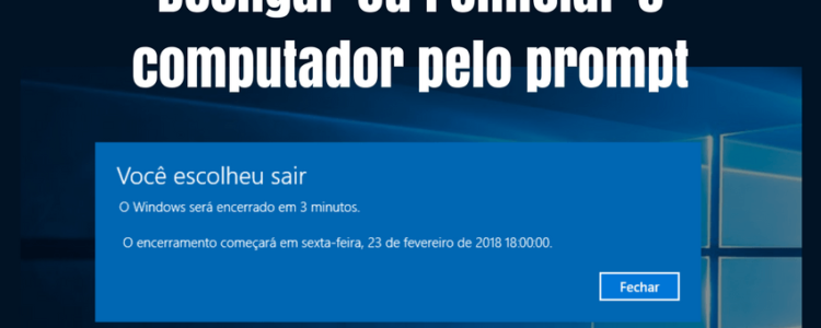 Reiniciar pela linha de comando