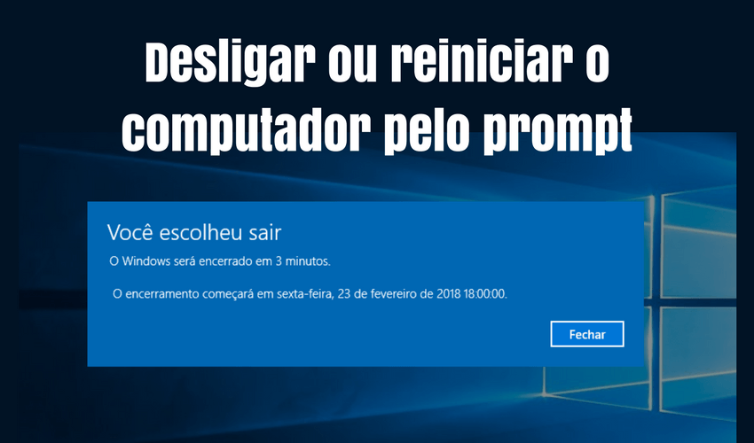 Reiniciar pela linha de comando