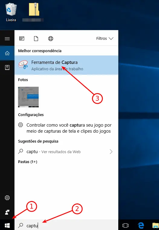 Printscreen no Windows 10: 5 maneiras mais simples 4 Localizar ferramenta de Captura