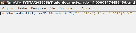 E-mail falso de Notificação Extrajudicial 8 Conteúdo do vírus
