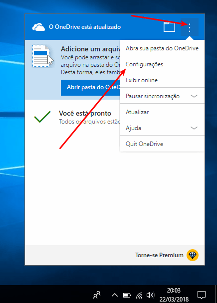 Printscreen no Windows 10: 5 maneiras mais simples 14 OneDrive - Configurações