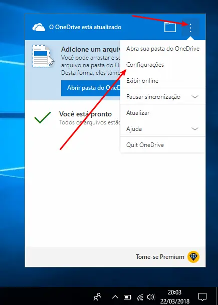 Printscreen no Windows 10: 5 maneiras mais simples 14 OneDrive - Configurações